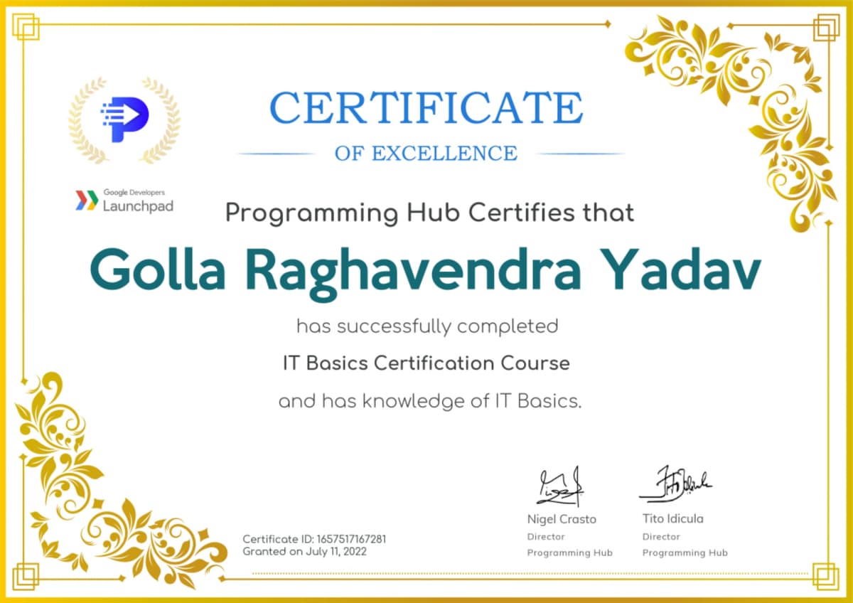IT Certificate